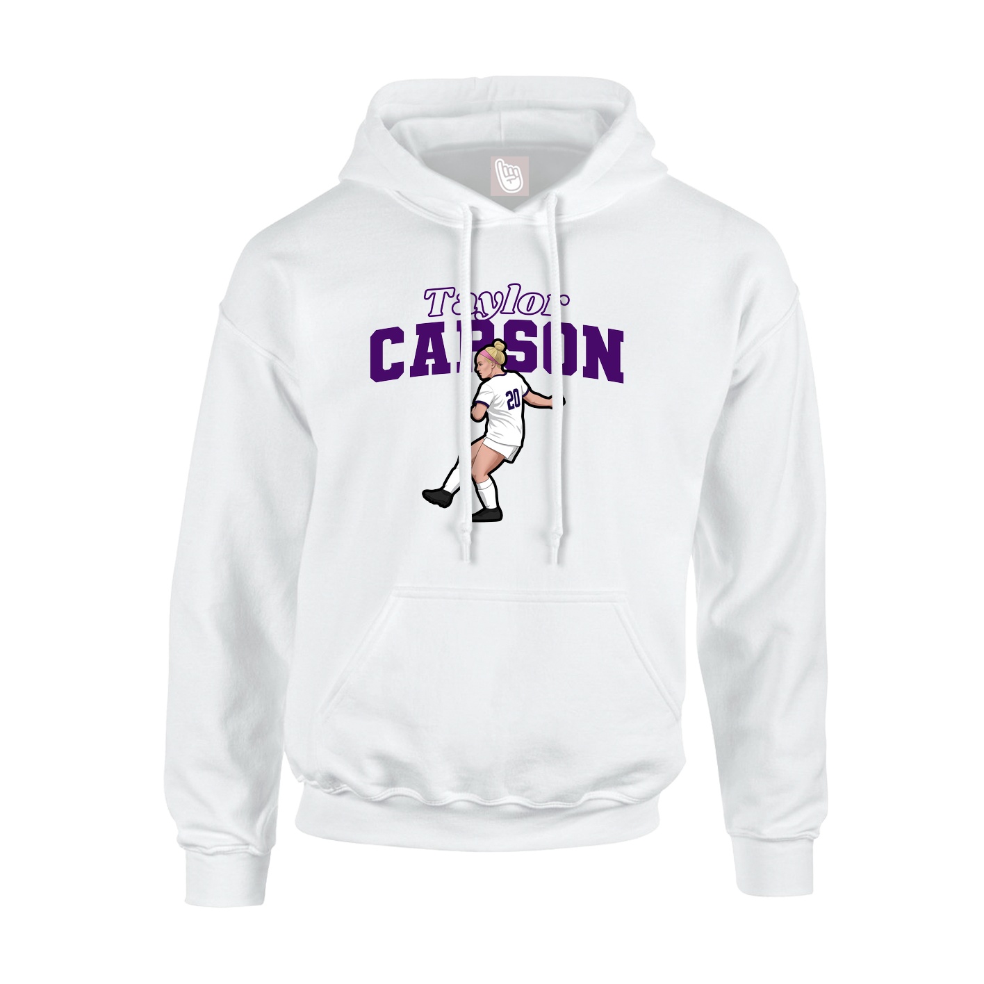 Hoodie — Name Arch in White