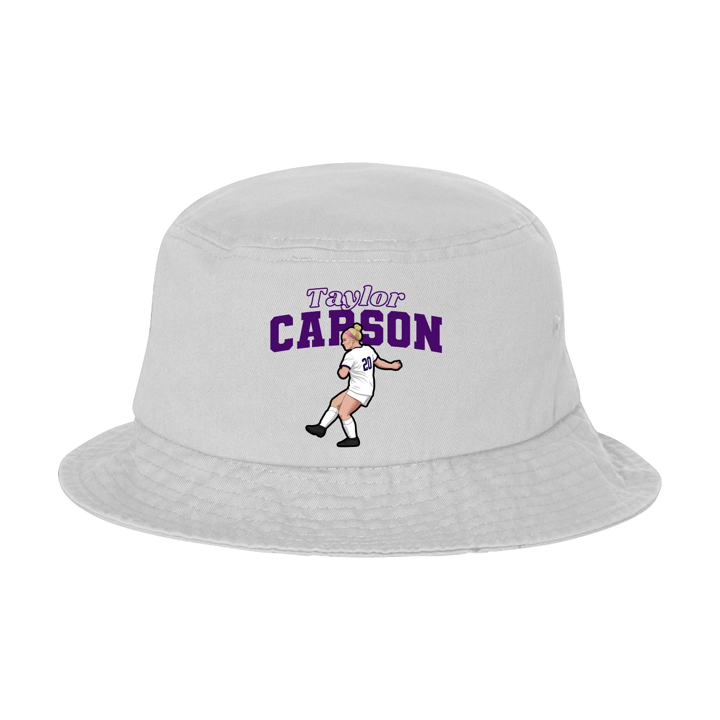 Bucket Cap — Name Arch in White