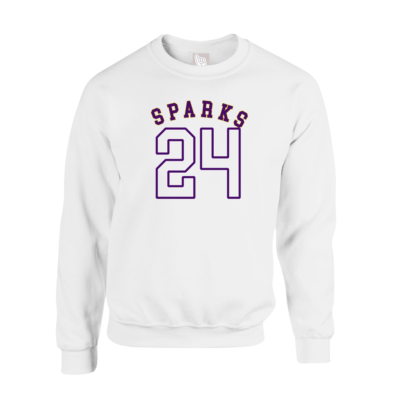 Fleece Crew — Shirsey Arch in White