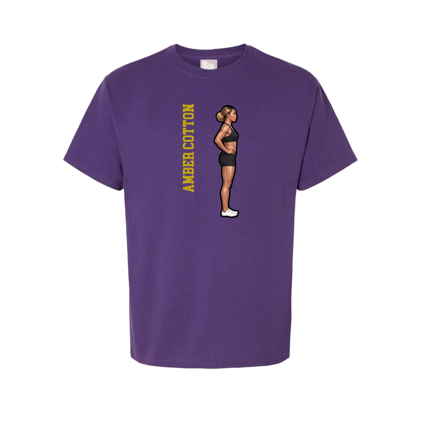 Youth Tee — Name Vertical in Purple