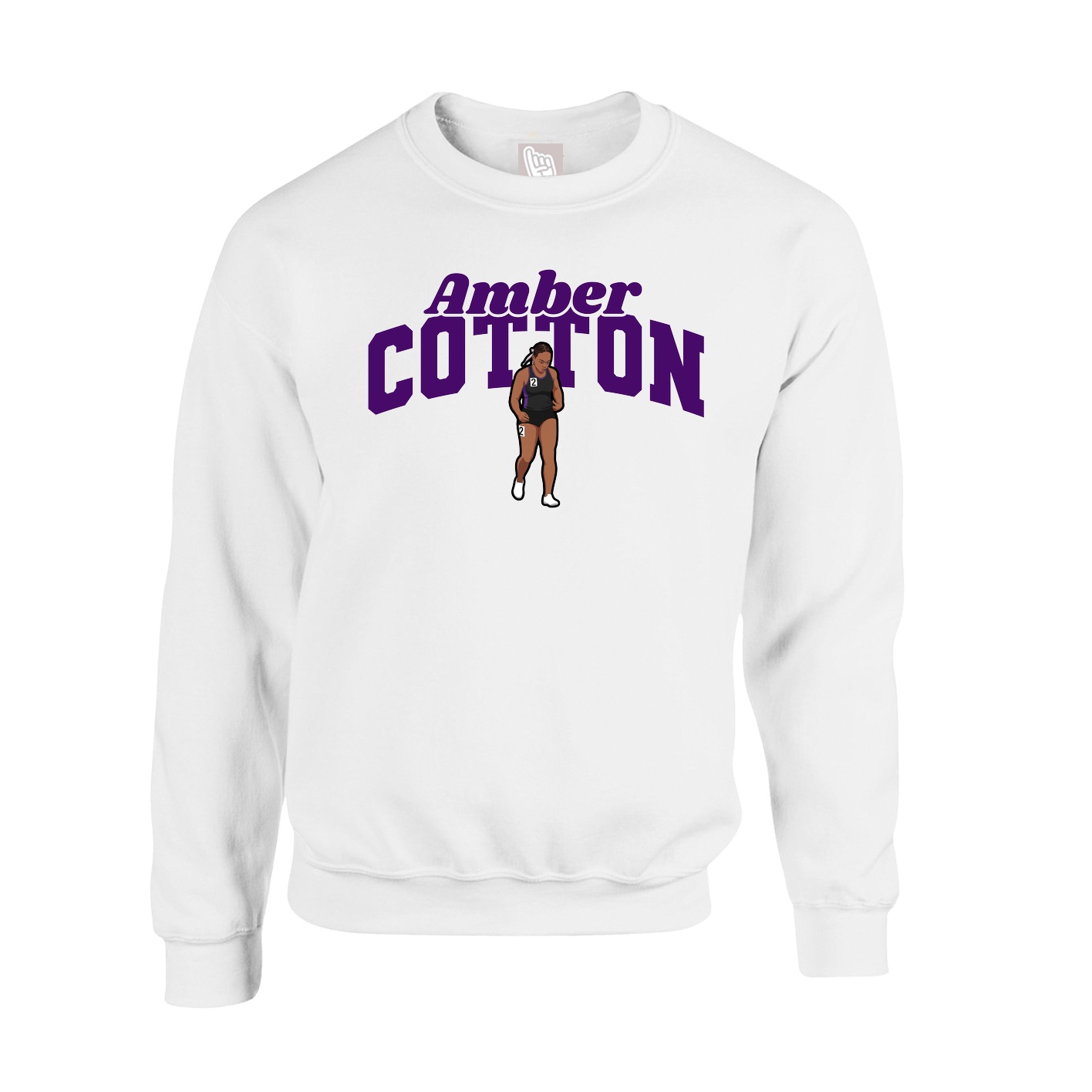 Fleece Crew — Signature Arch in White