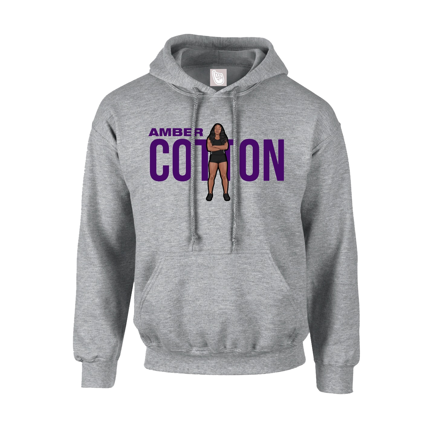 Hoodie — Player Name in Grey