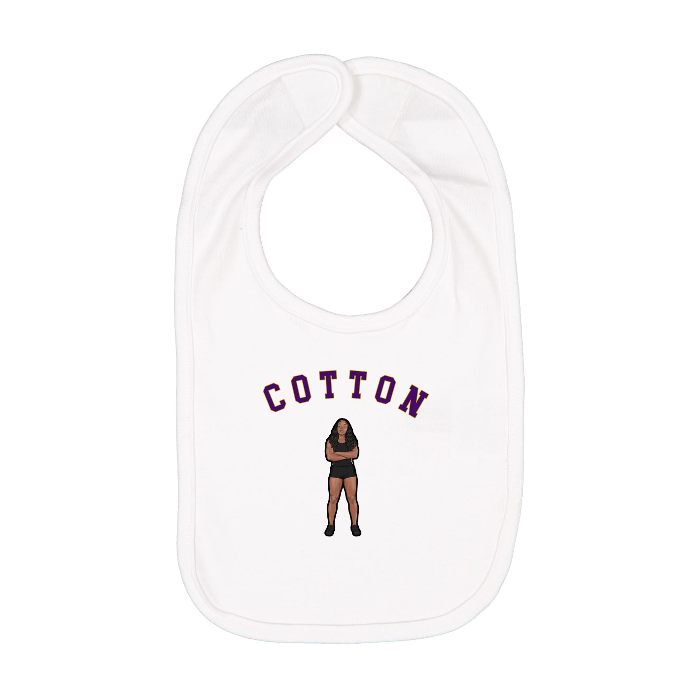 Infant Bib — Shirsey Arch in White