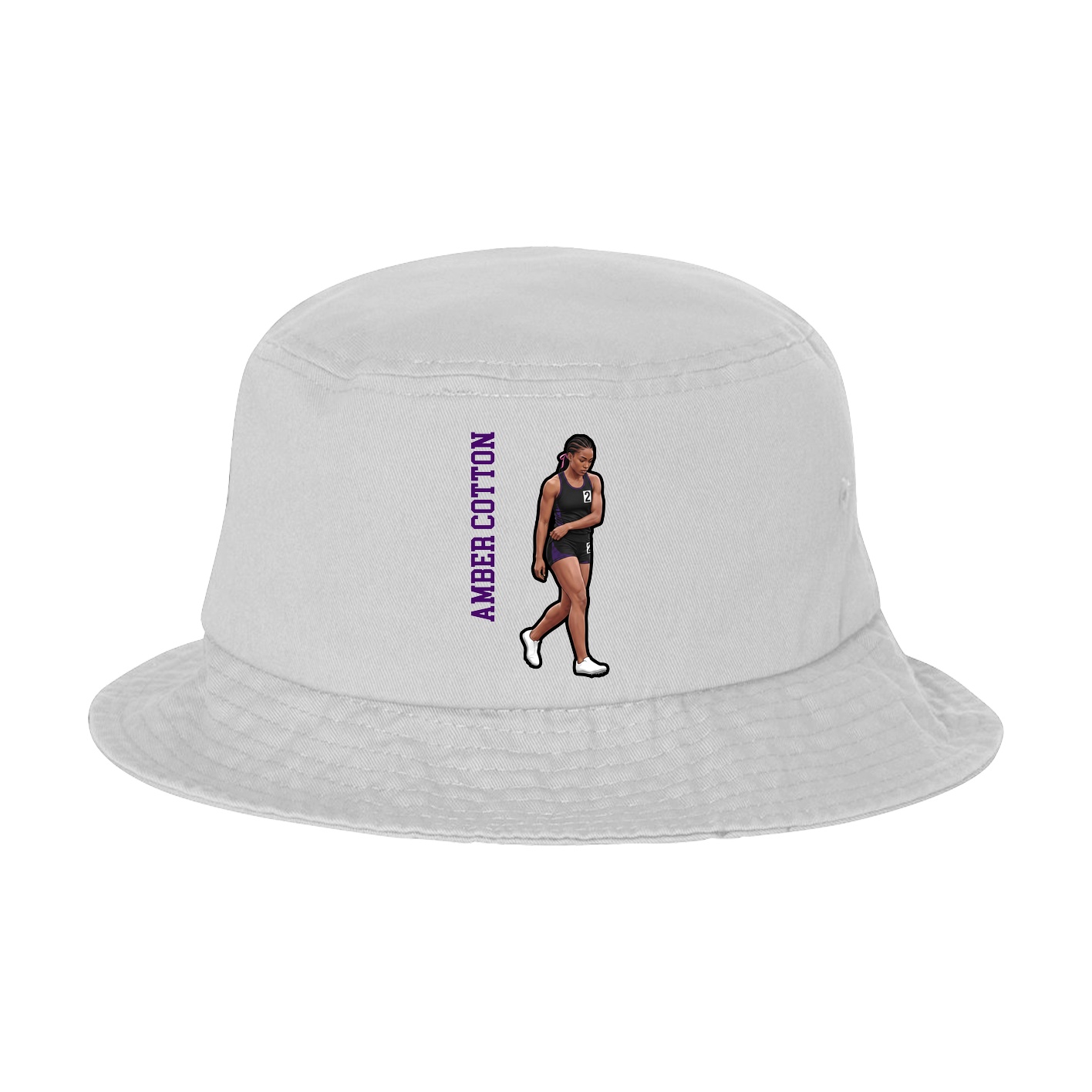 Bucket Cap — Name Vertical in White