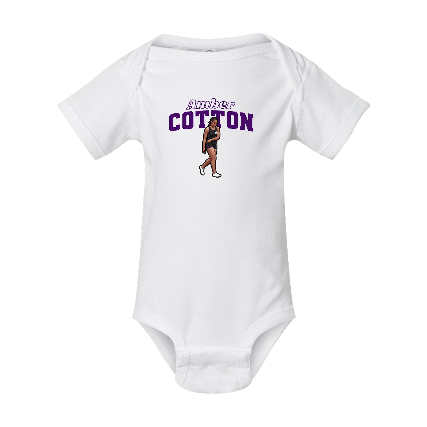 Baby Onesie — Name Arch in White