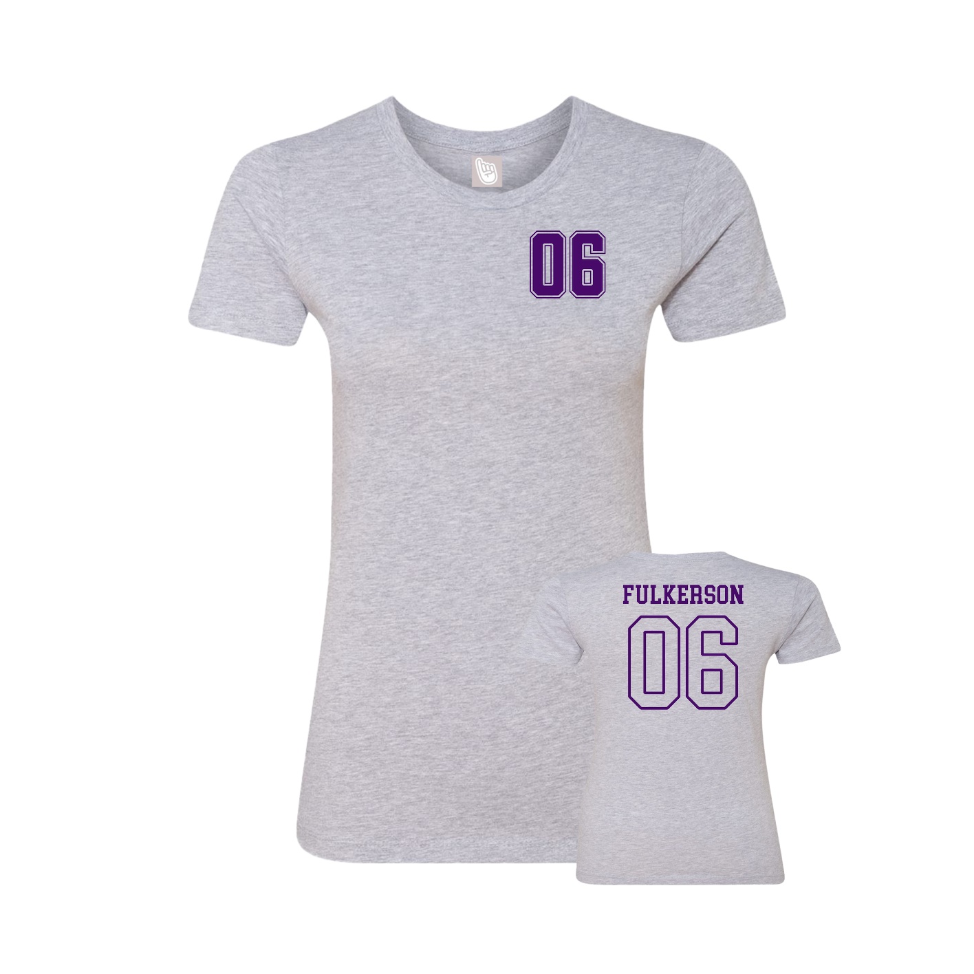 Womens Tee — Chest Back in Grey