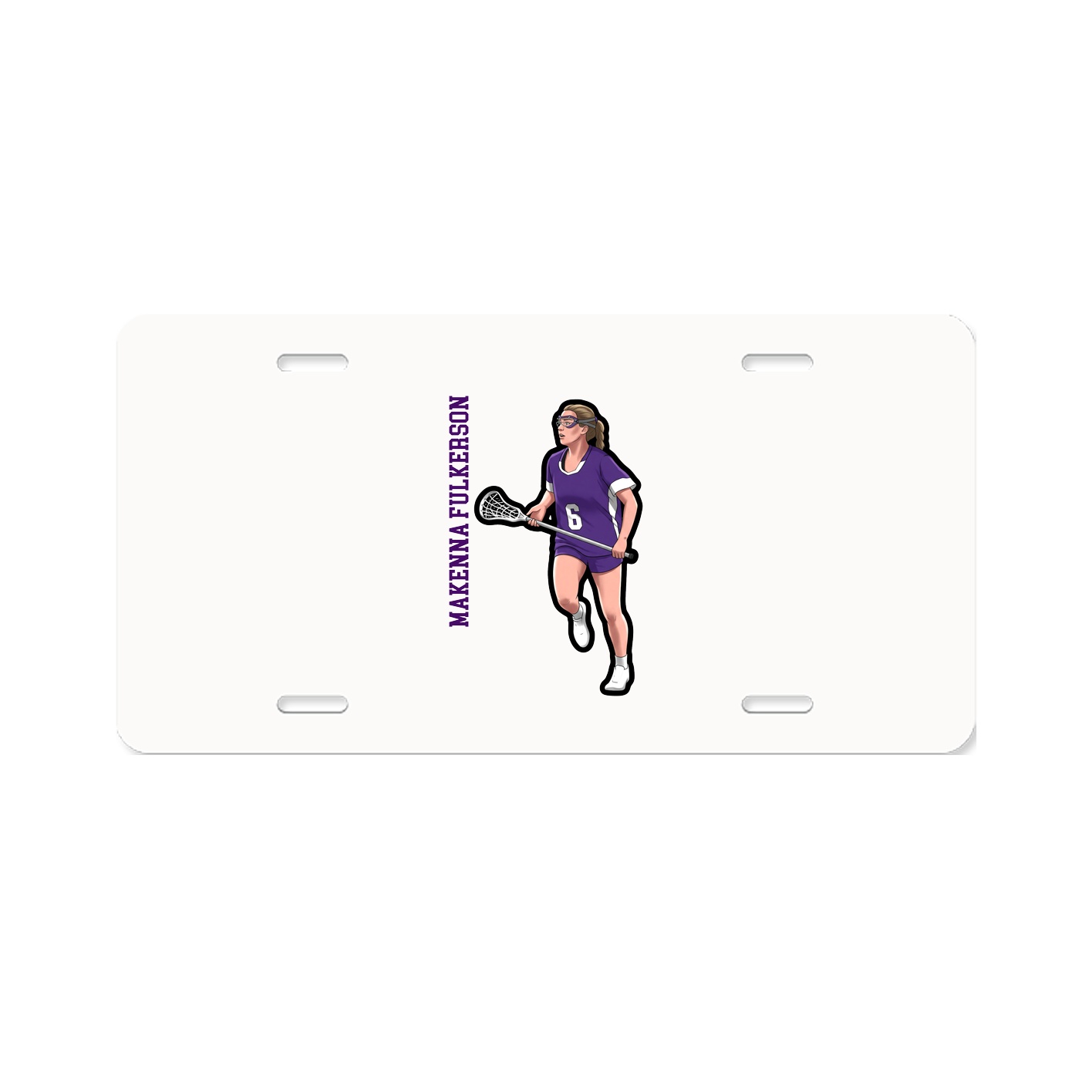 License Plate — Name Vertical in Classic