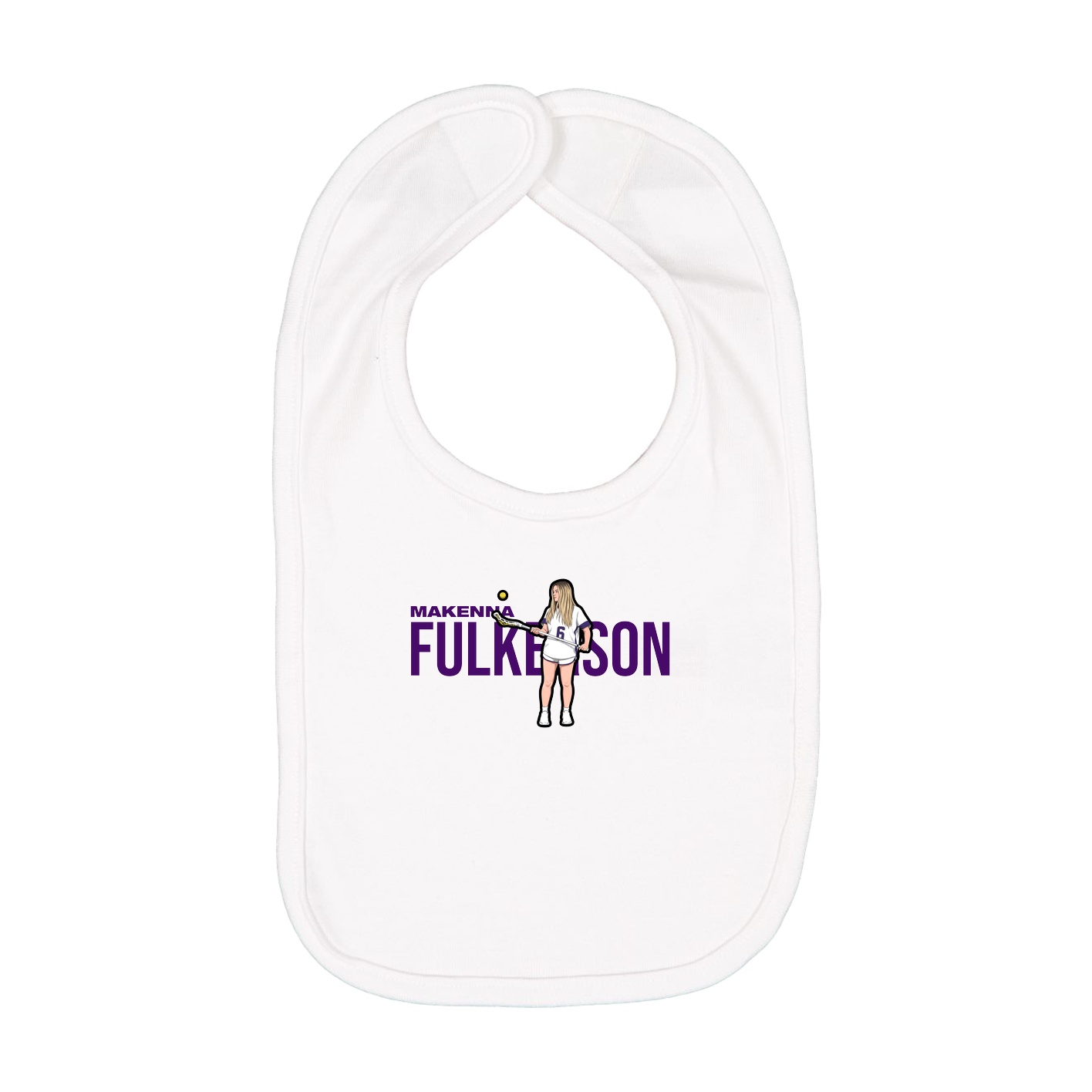 Infant Bib — Player Name in White