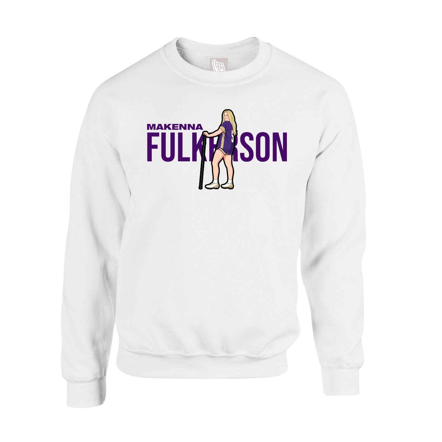 Fleece Crew — Player Name in White