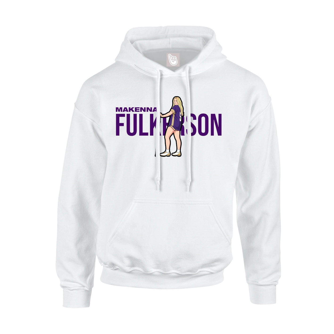 Youth Hoodie — Player Name in White