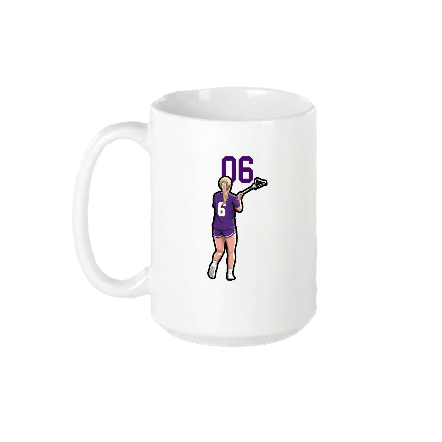 15oz Coffee Mug — Number Top in White