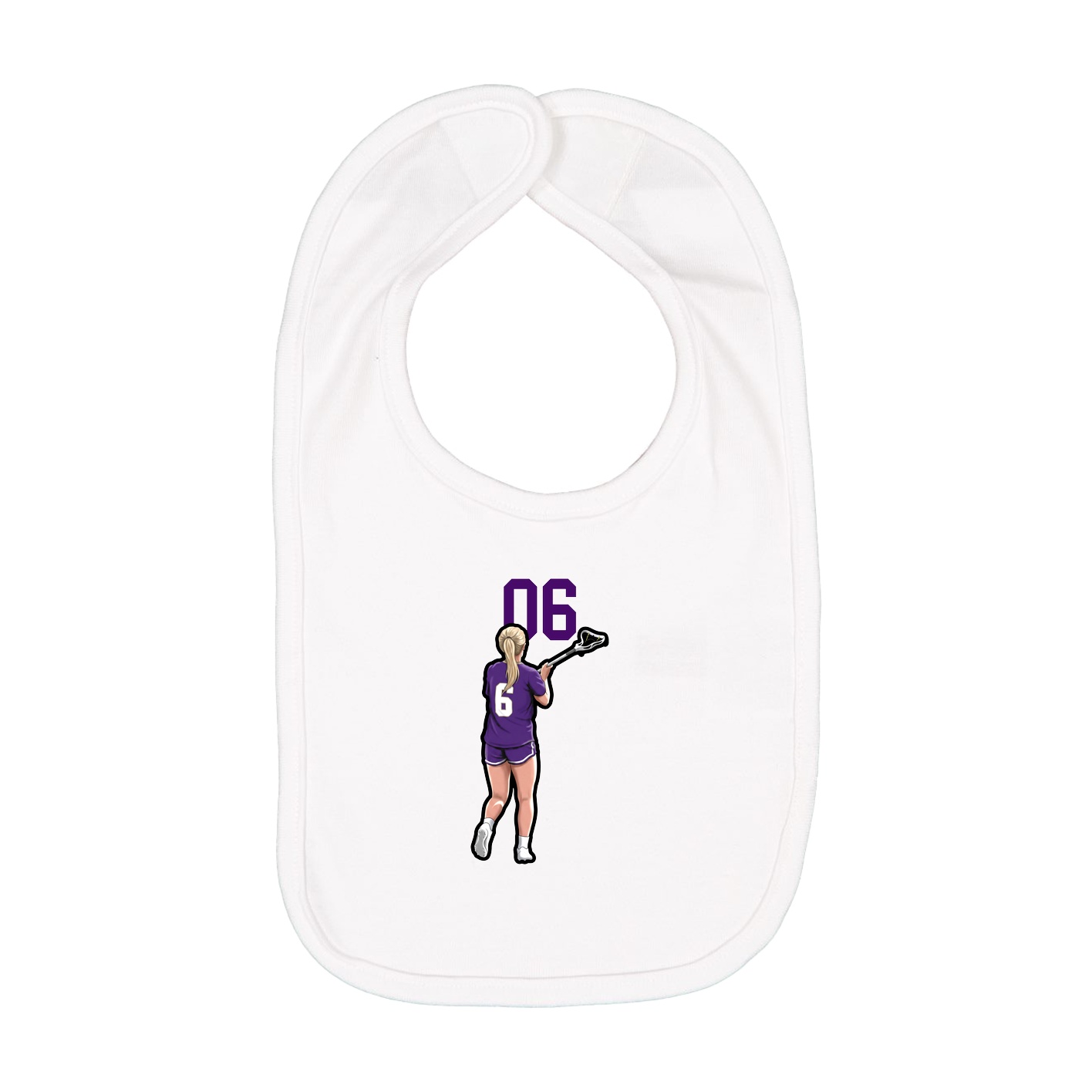 Infant Bib — Number Top in White