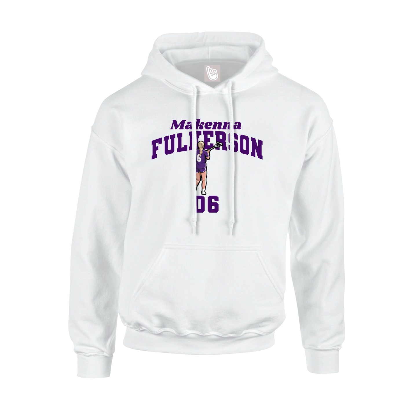 Hoodie — Signature Arch in White