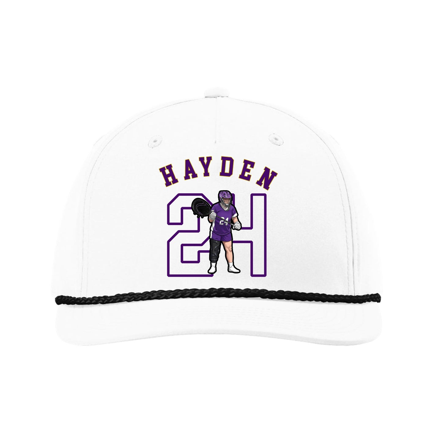 Five-Panel Classic Rope Cap — Shirsey Arch in White