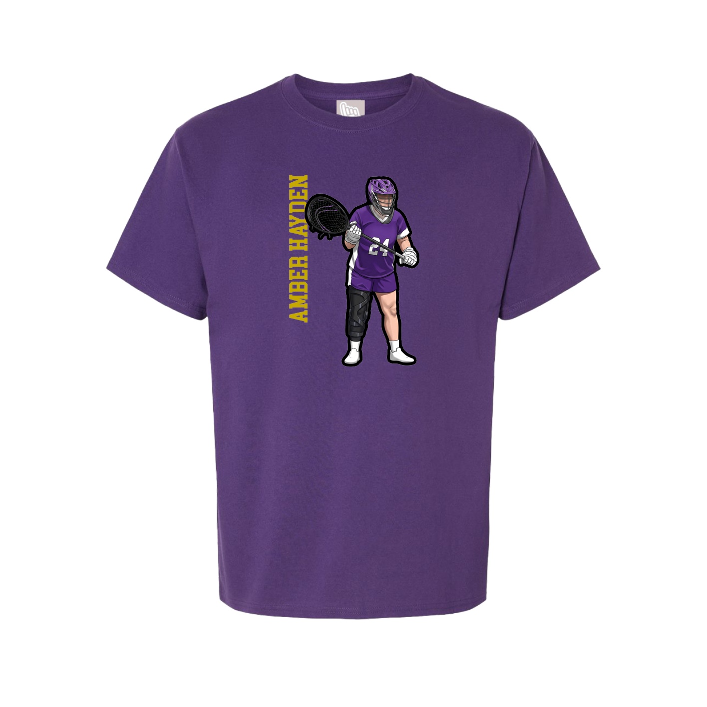 Tee — Name Vertical in Purple