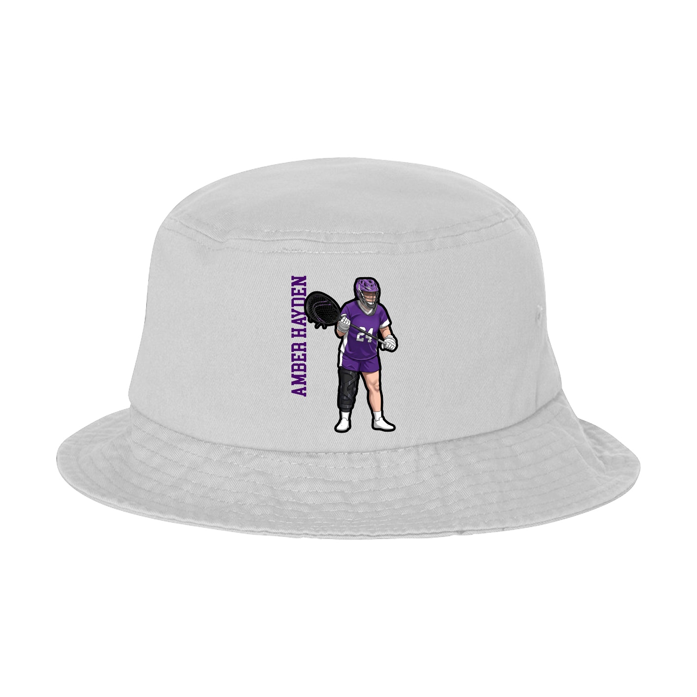 Bucket Cap — Name Vertical in White