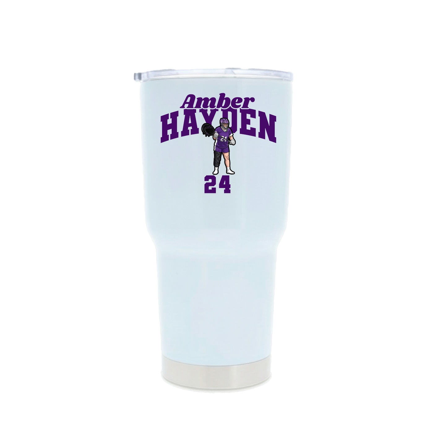 30oz Stainless Steel Tumbler — Signature Arch in White