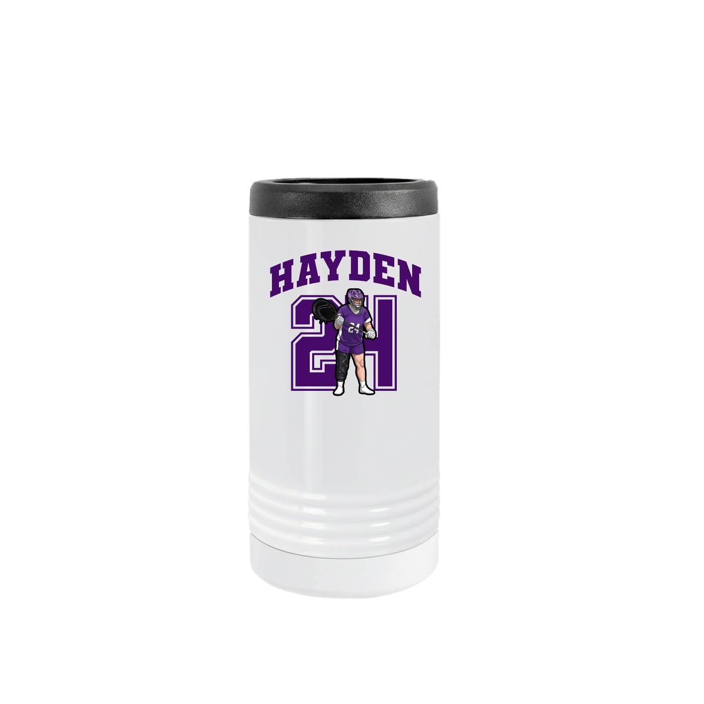Slim Beverage Holder — Number in White