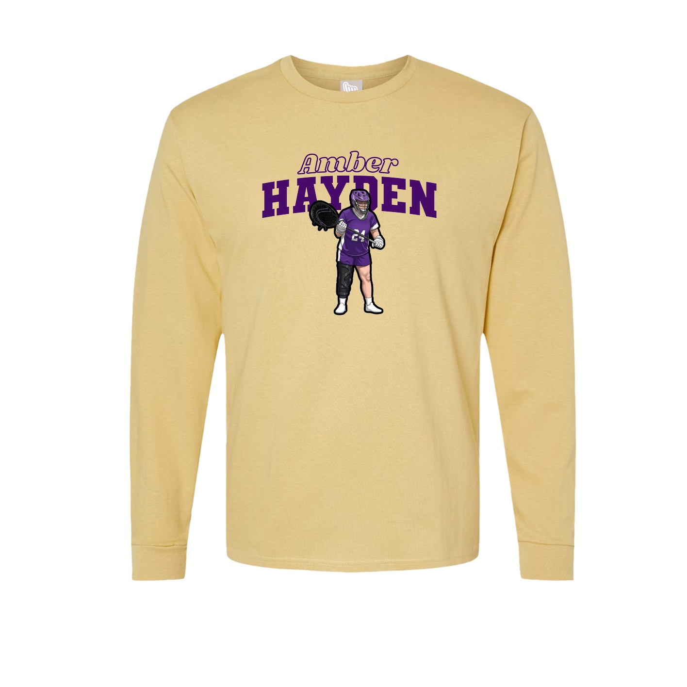 Long Sleeve Tee — Name Arch in Vegas Gold