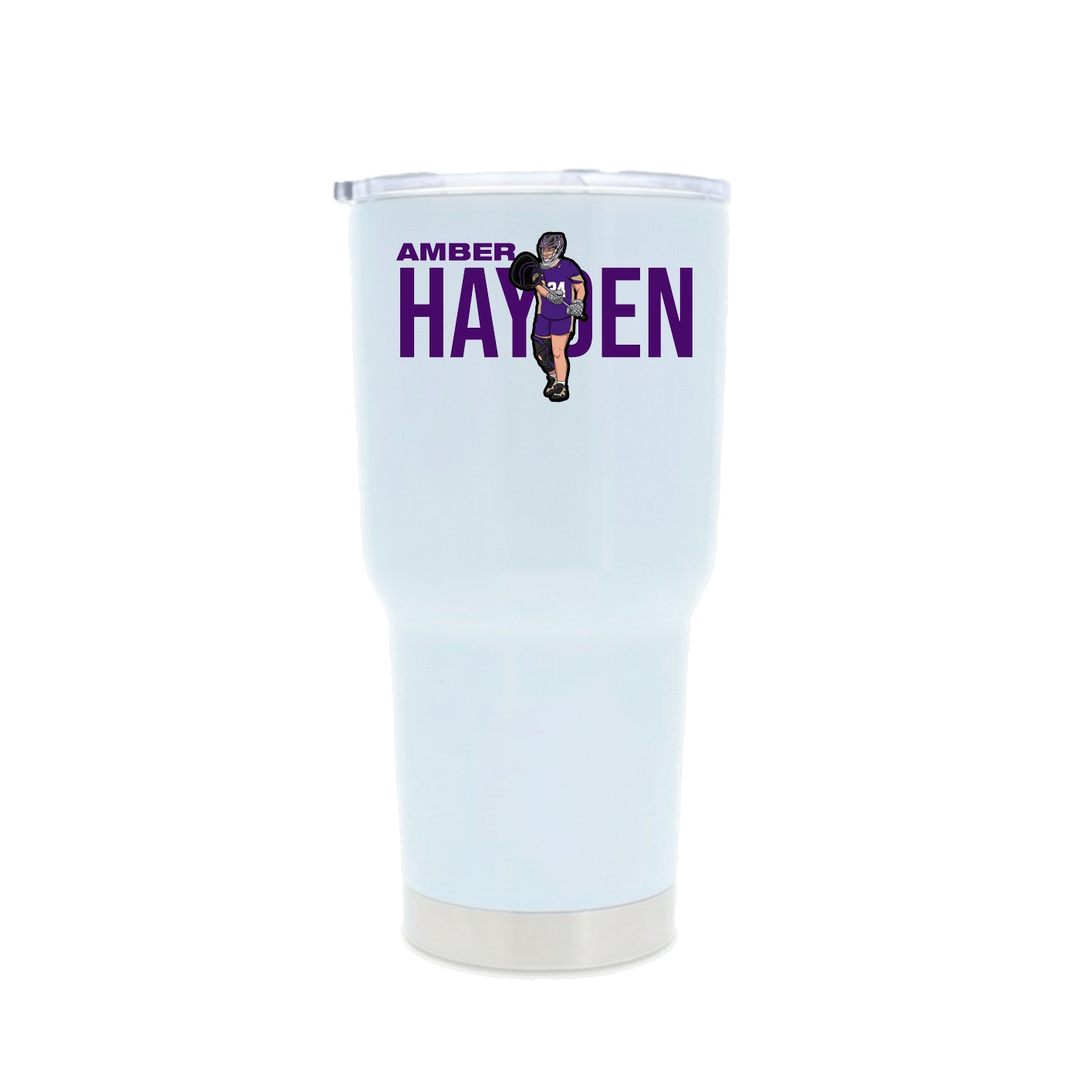 30oz Stainless Steel Tumbler — Player Name in White