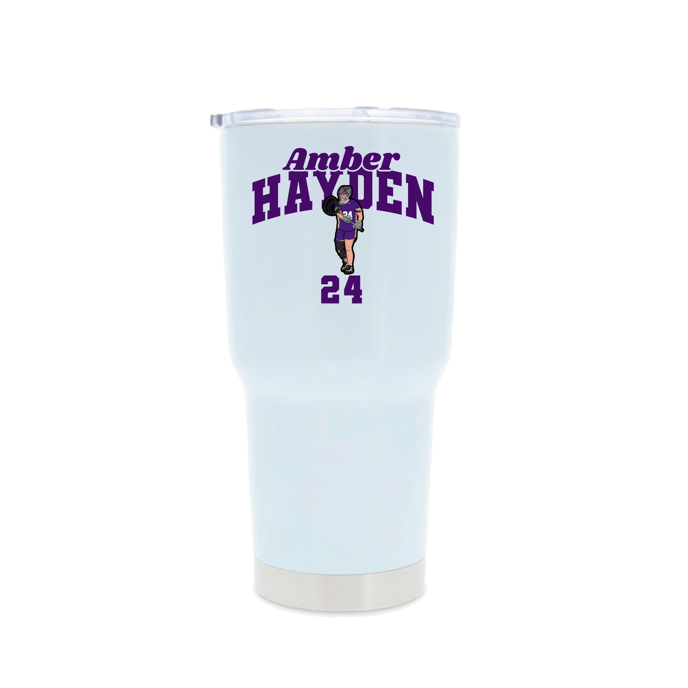 30oz Stainless Steel Tumbler — Signature Arch in White