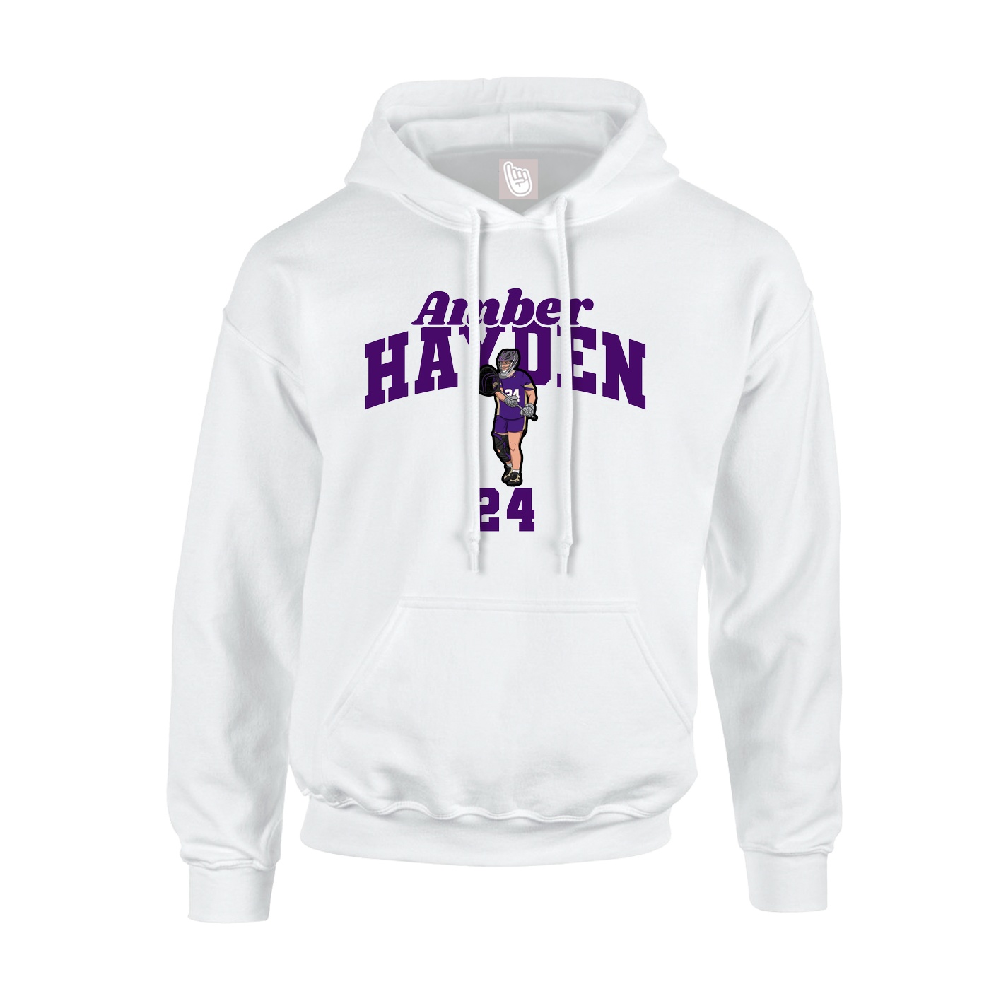 Youth Hoodie — Signature Arch in White
