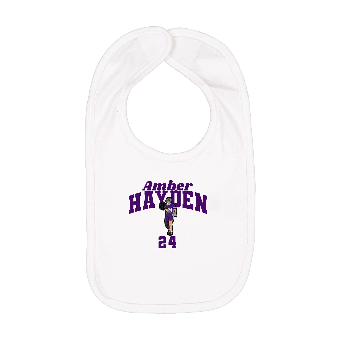 Infant Bib — Signature Arch in White