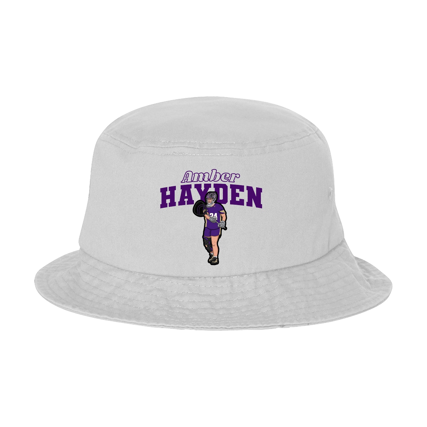 Bucket Cap — Name Arch in White