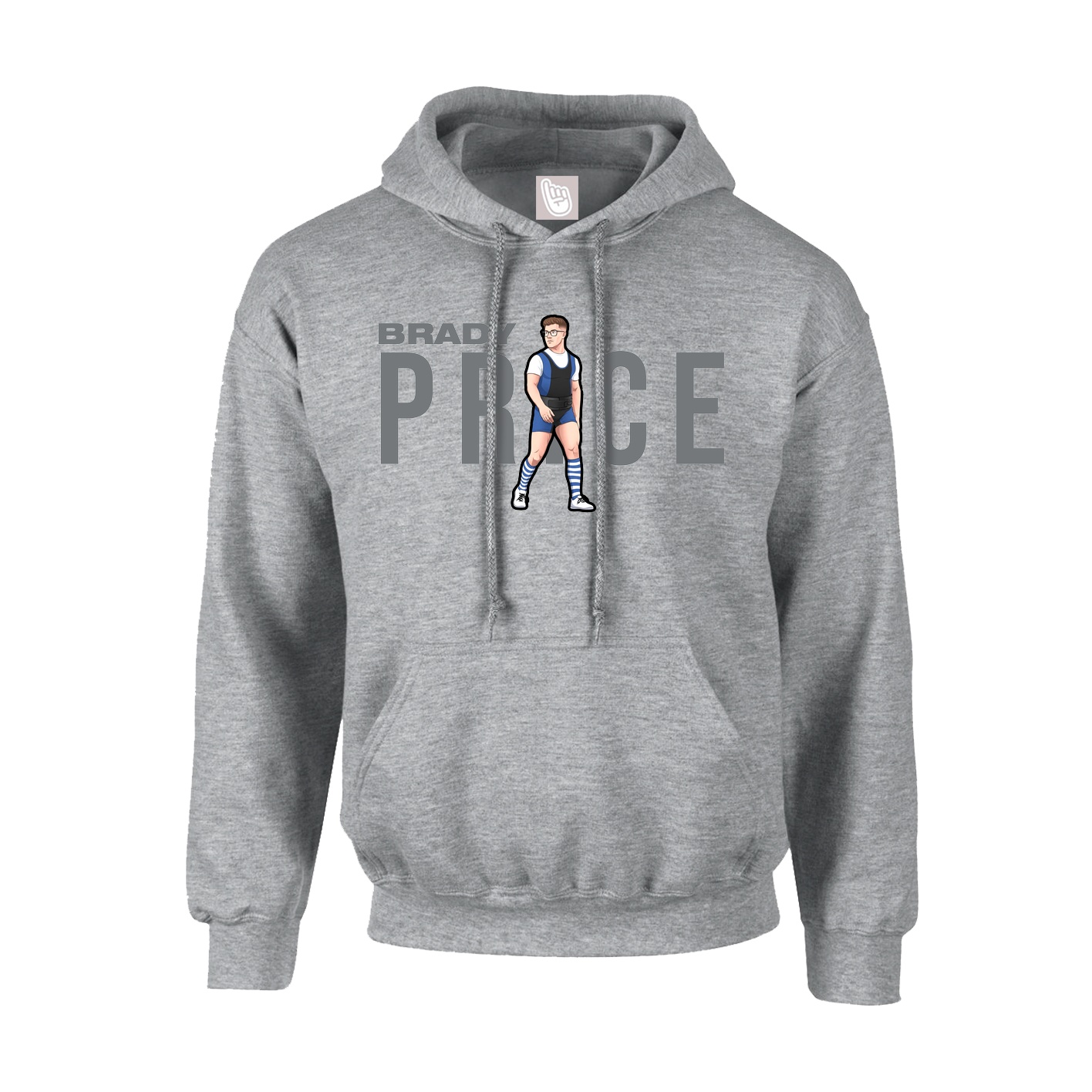 Youth Hoodie — Player Name in Grey