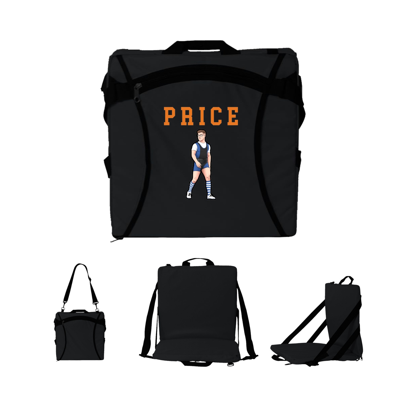 Folding Stadium Seat — Shirsey in Black
