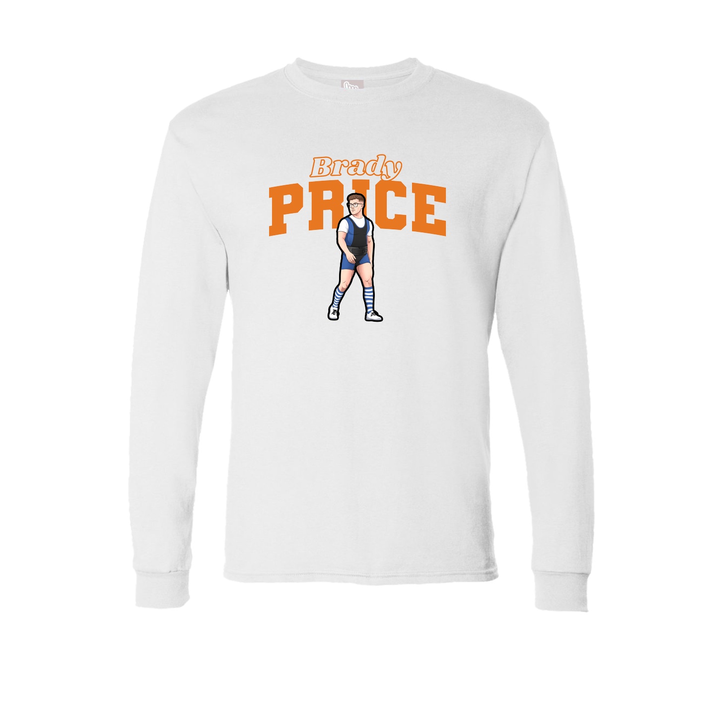 Long Sleeve Tee — Name Arch in White