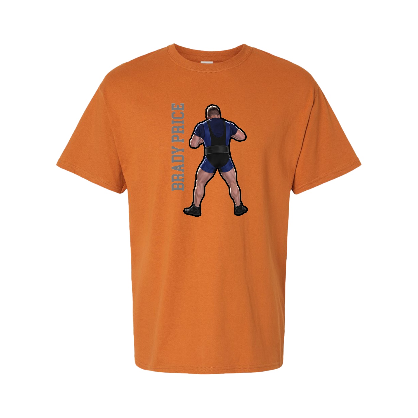 Tee — Name Vertical in Orange