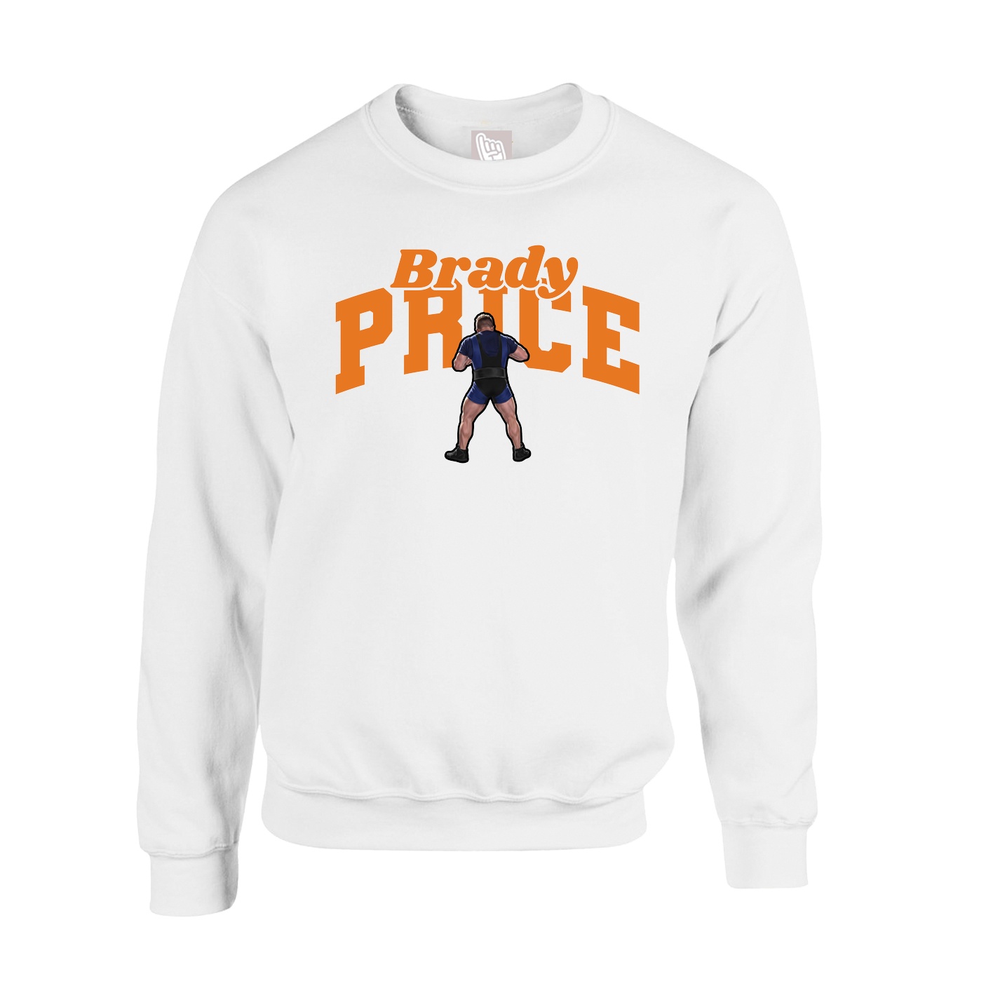 Fleece Crew — Signature Arch in White