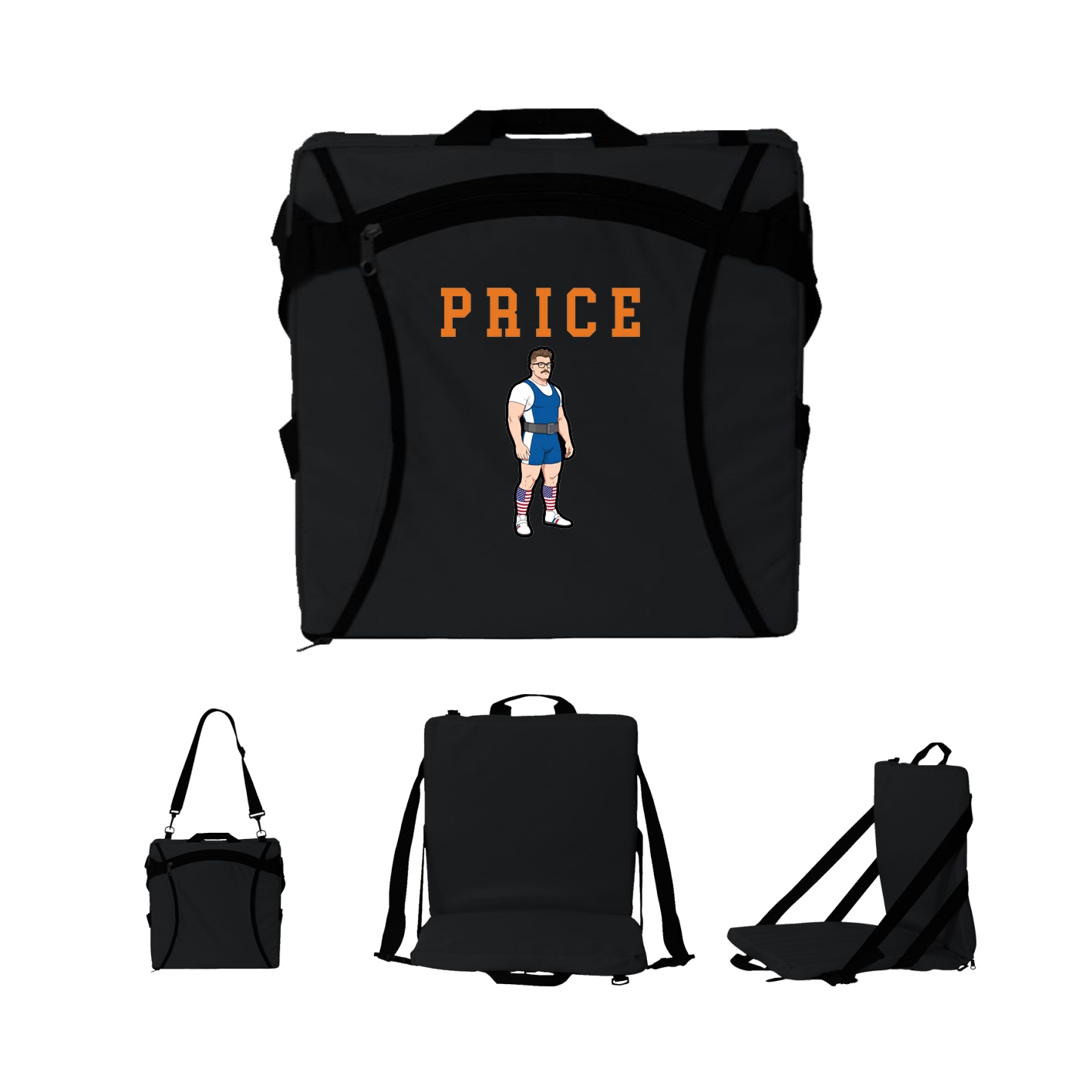 Folding Stadium Seat — Shirsey in Black