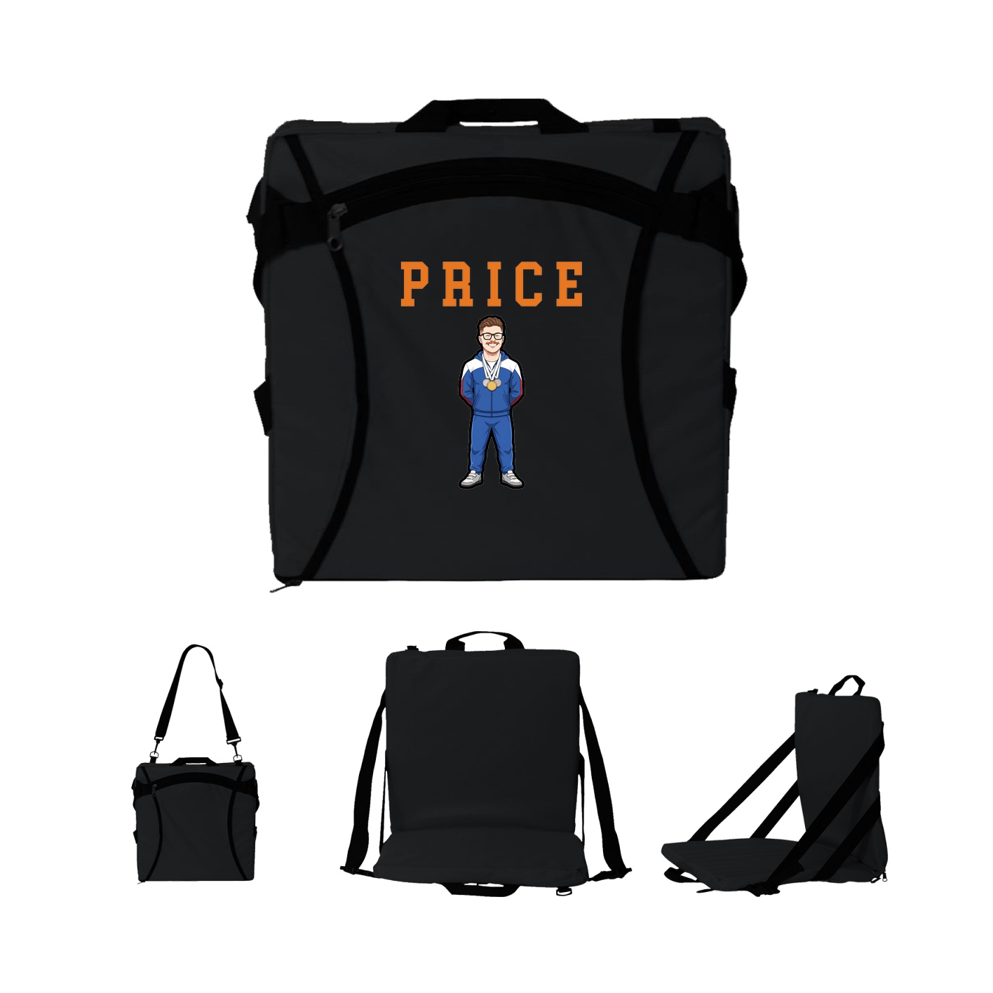 Folding Stadium Seat — Shirsey in Black