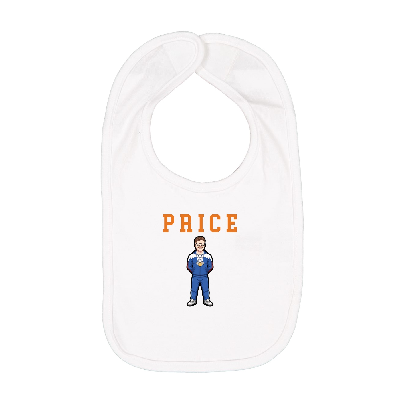 Infant Bib — Shirsey in White