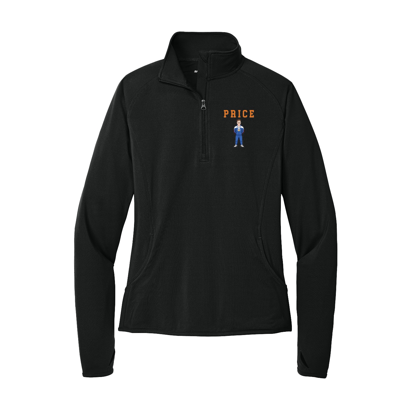 Women's Q-Zip Pullover — Shirsey in Black