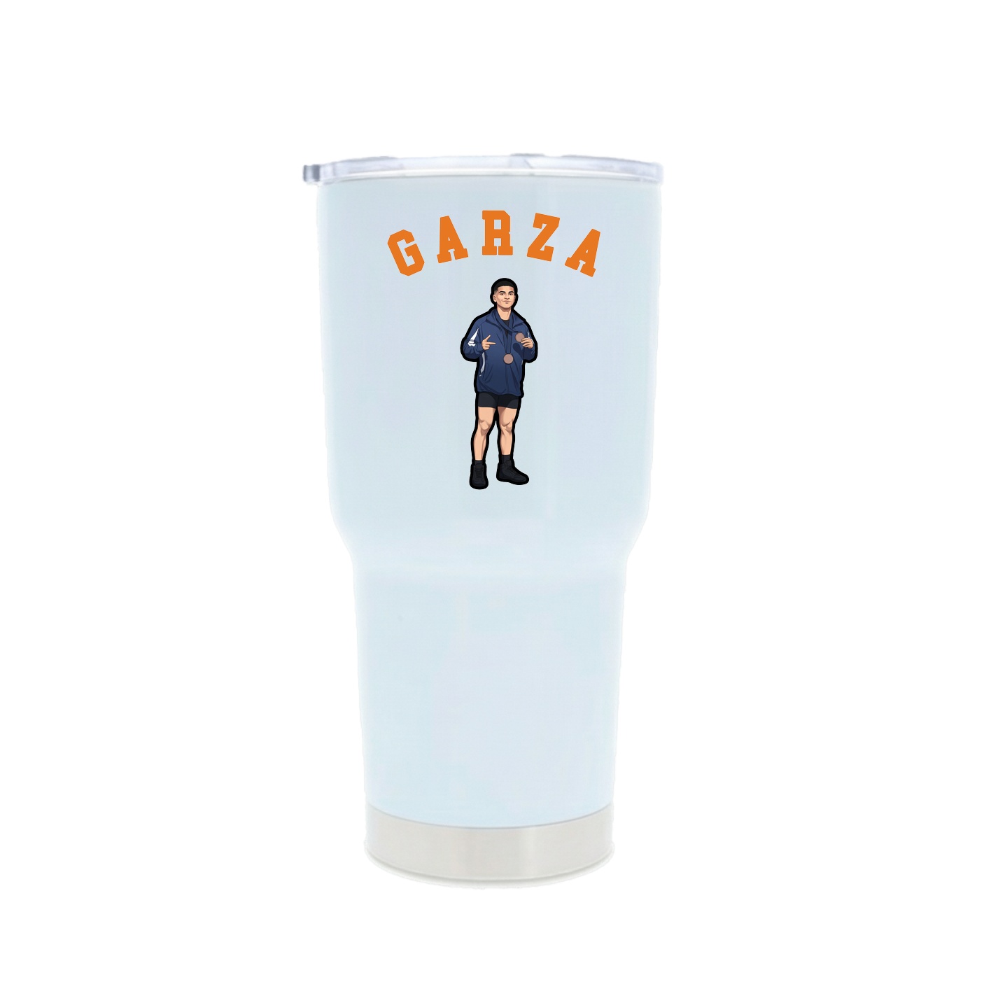 30oz Stainless Steel Tumbler — Shirsey Arch in White