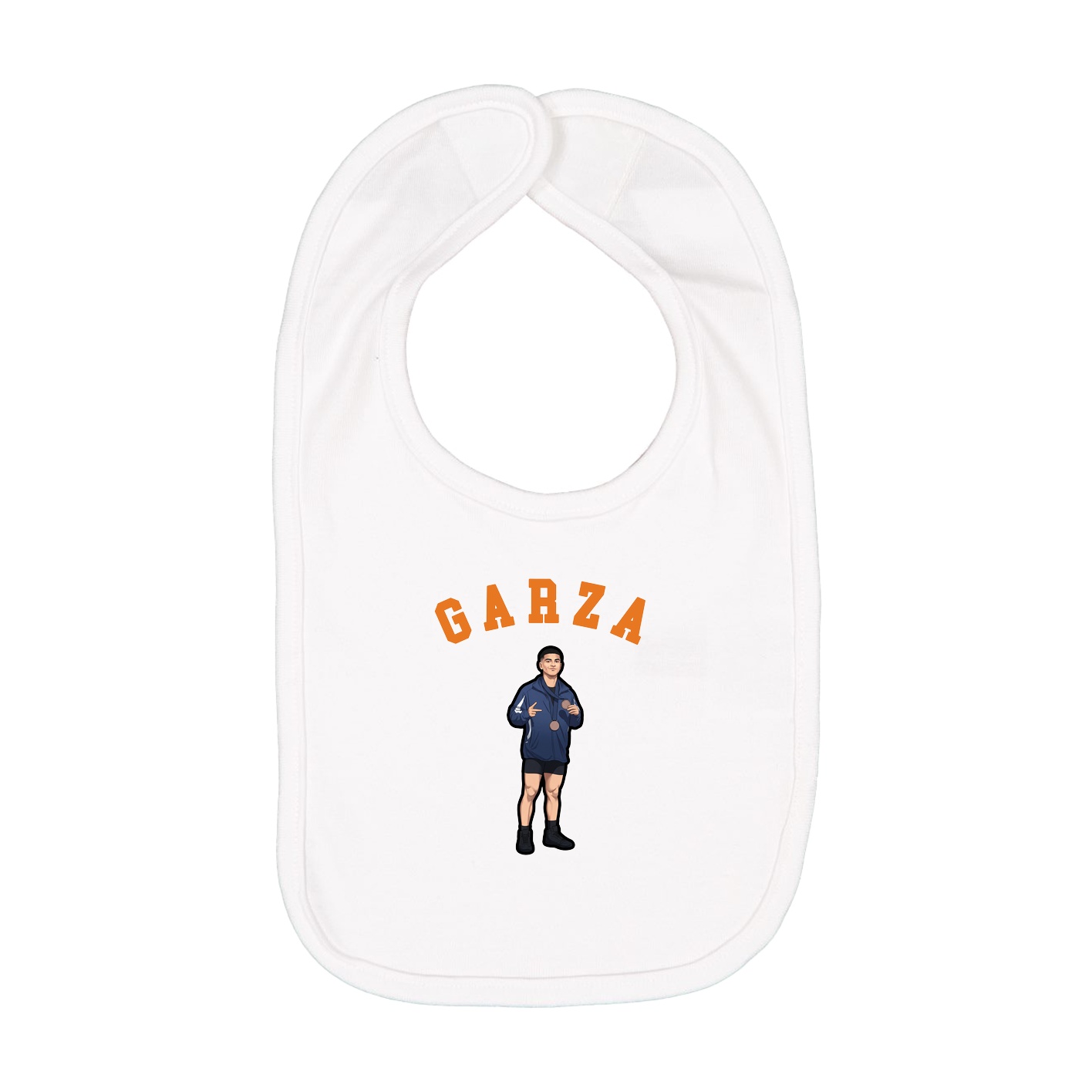 Infant Bib — Shirsey Arch in White