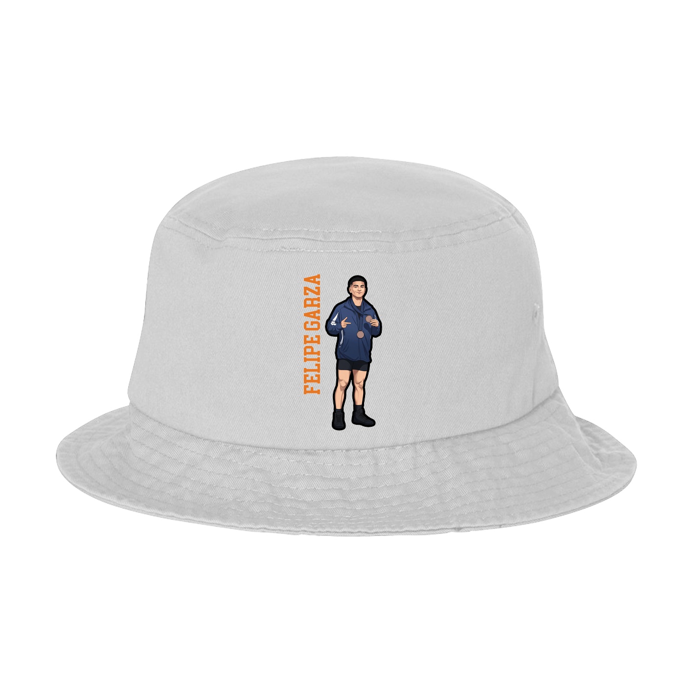 Bucket Cap — Name Vertical in White