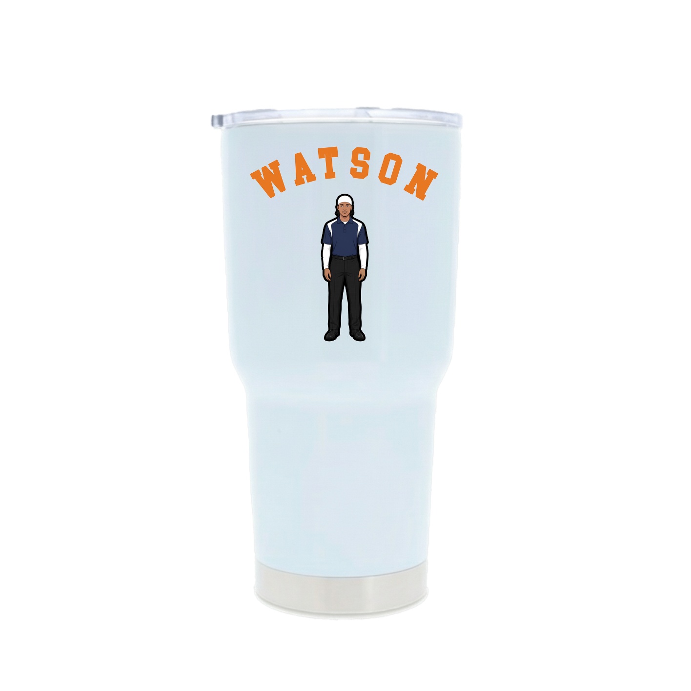 30oz Stainless Steel Tumbler — Shirsey Arch in White