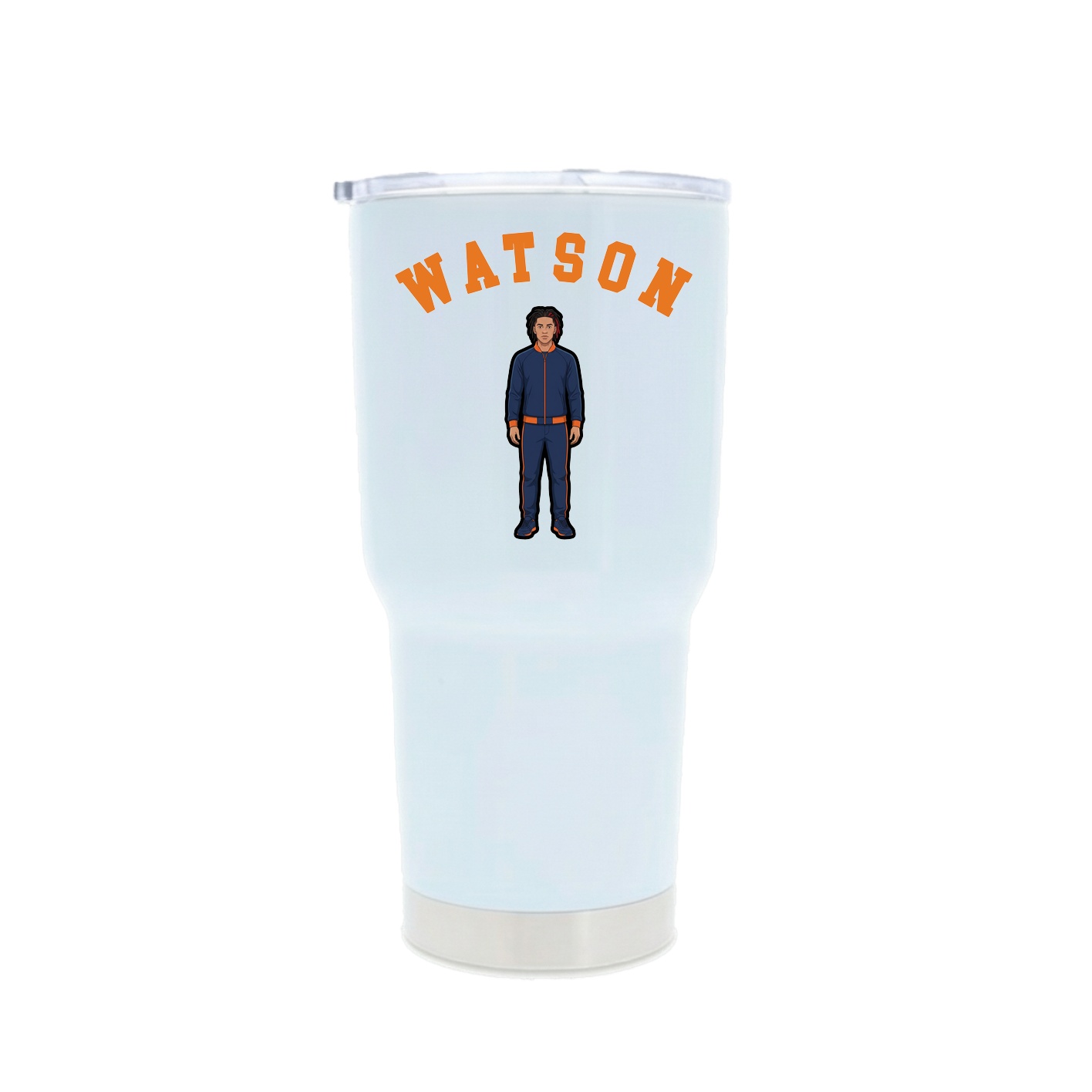 30oz Stainless Steel Tumbler — Shirsey Arch in White