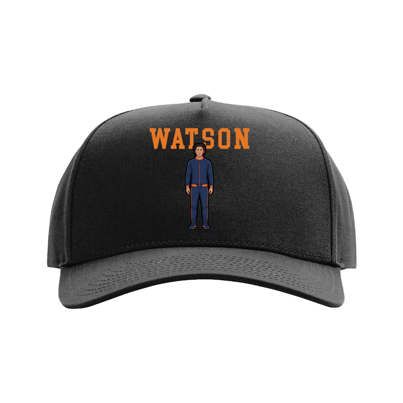 Full Fabric Five-Panel Champ Cap — Shirsey in Black