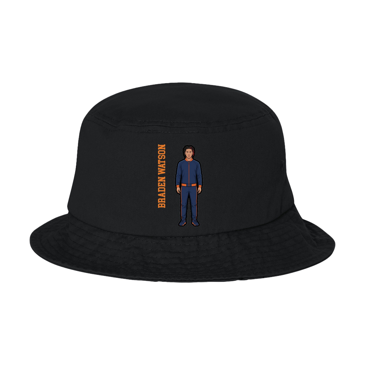Bucket Cap — Name Vertical in Black