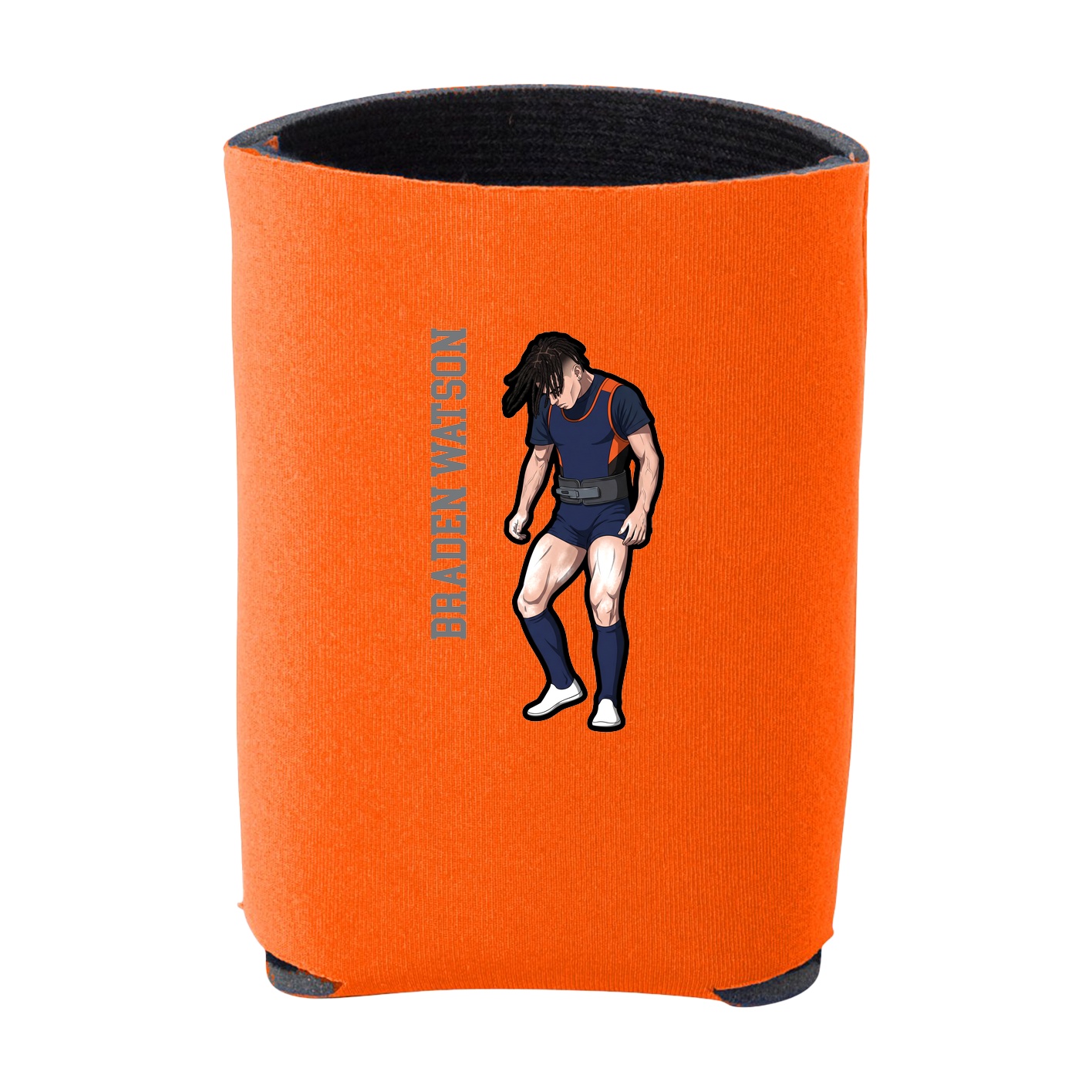 Can Holder — Name Vertical in Orange