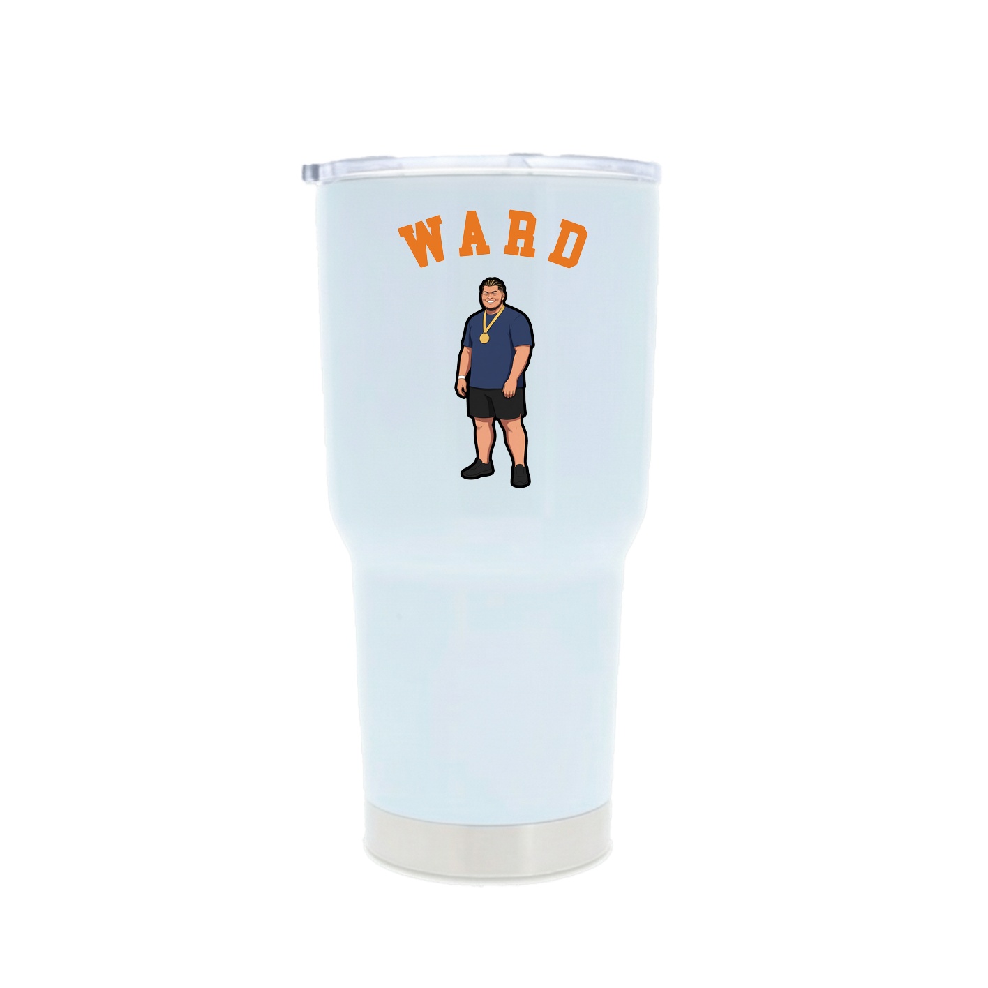 30oz Stainless Steel Tumbler — Shirsey Arch in White
