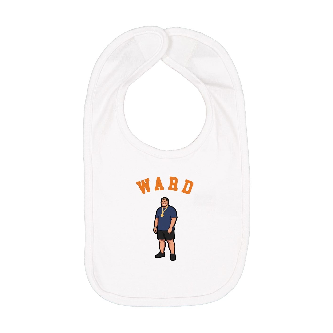 Infant Bib — Shirsey Arch in White