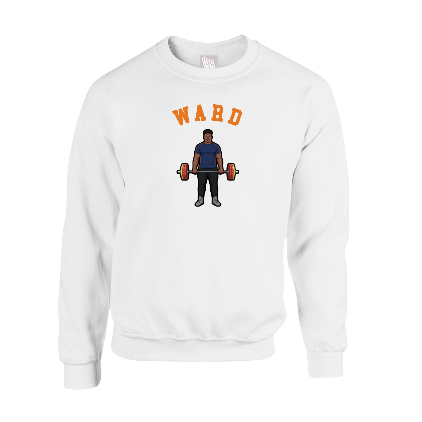 Fleece Crew — Shirsey Arch in White