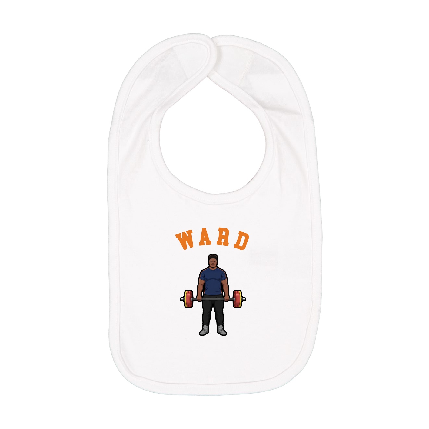 Infant Bib — Shirsey Arch in White