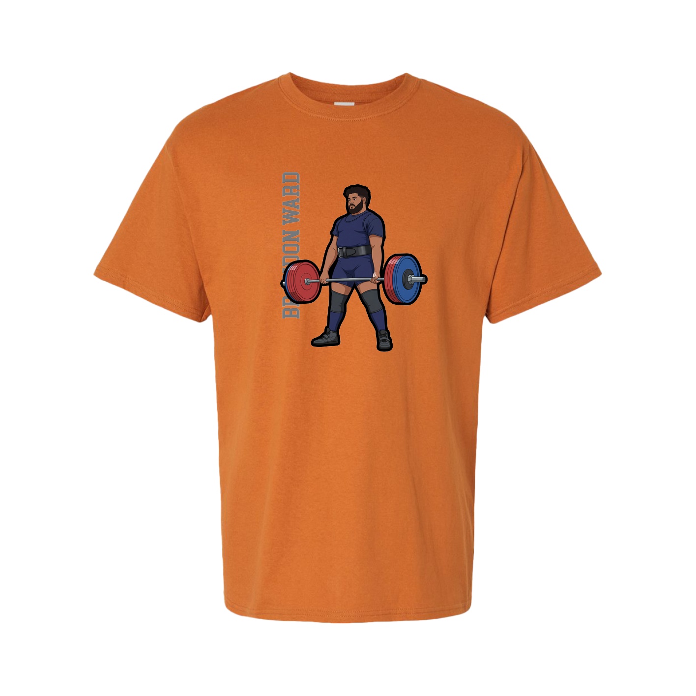 Tee — Name Vertical in Orange
